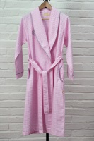 Бамбуковый вафельный халат с вышивкой (10070)- Экстра мягкость!